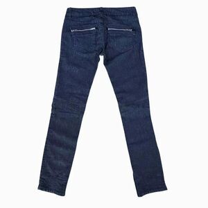 Rockstar Sushi Women's Moto Jeans Dark Denim Chunky Zippers Ankle Zip USA Sz 31